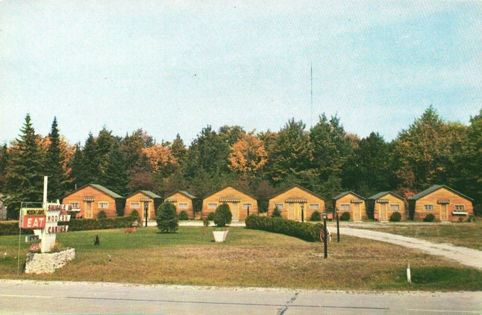 Snuggle-Inn Cabins and Restaurant - Old Postcard